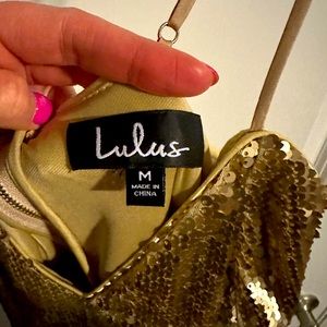 Medium Lulus Gold sequin mini dress! Perfect for cocktail hour and never worn